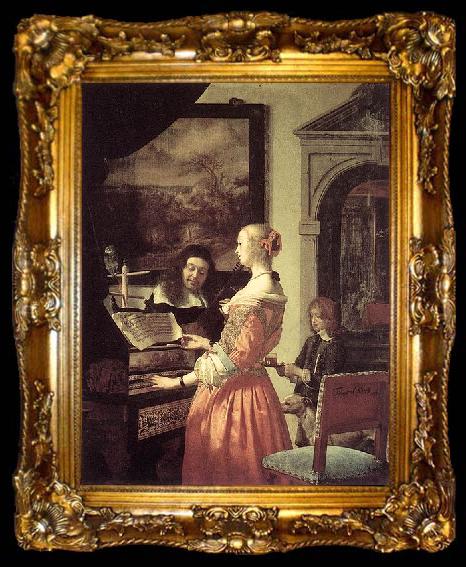 framed  Frans van Mieris Duet, ta009-2